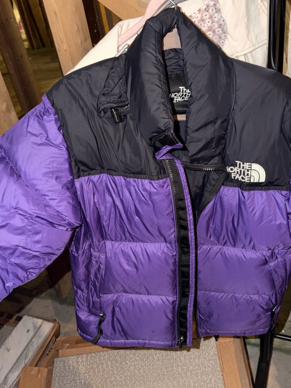 The North Face Purple and Black Nuptse Puffer Jacket